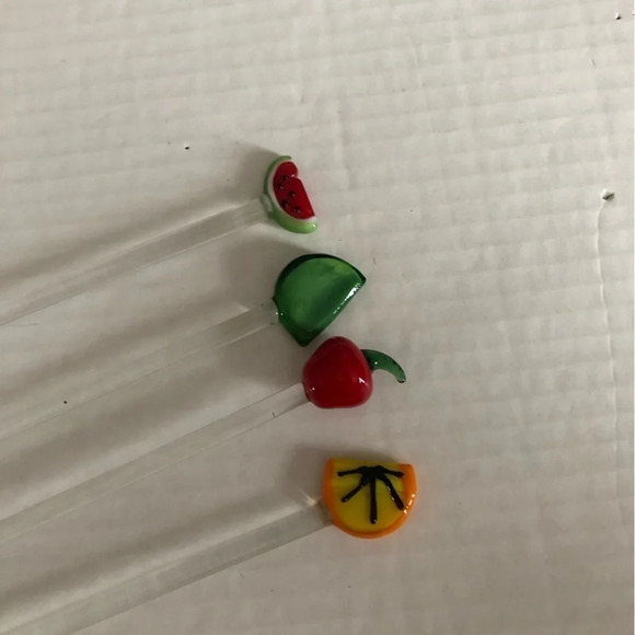 Hand Blown Fruit Swizzle Sticks - Picture 4 of 8